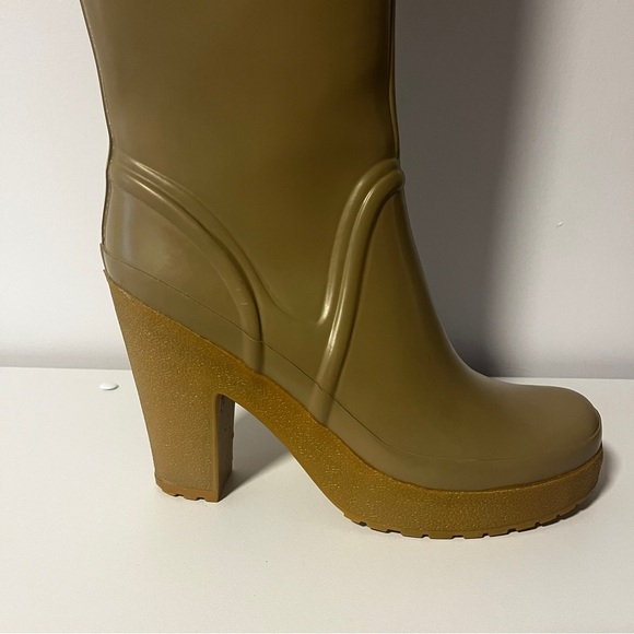 Tan Hunter Lonny High Heel Platform Rubber Rain Boot - Picture 5 of 15
